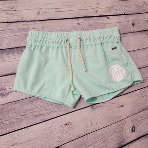 NanaMacs Comfy Woven Beach Shorts Seafoam Green Size Large